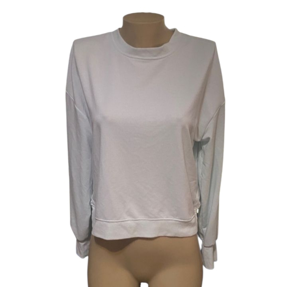 Apana Women's White Crew Neck Sweatshirt